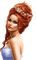 Woman. Redhead. Face. Portrait. Purple. Leila - PNG gratuit GIF animé