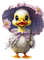 Pato con sombrilla - Nemokamas animacinis gif