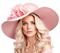 Woman in pink. Hat. Leila - GIF animé gratuit