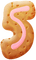 Kaz_Creations Numbers Biscuit 5 - png grátis Gif Animado