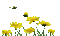 gif fleurs jaunes - GIF animé gratuit GIF animé