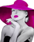 Femme à chapeau - GIF animé gratuit