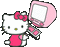 Hello Kitty Desktop - Nemokamas animacinis gif animuotas GIF