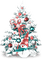 soave deco christmas tree snowman pink teal - PNG gratuit GIF animé