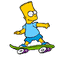 Bart qui fait du skate - Darmowy animowany GIF animowany gif