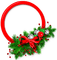 Christmas.Cluster.Circle.Frame.Red.Green.Silver - PNG gratuit GIF animé