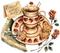 Kaffee, Kuchen, Kekse, Gedeck - безплатен png анимиран GIF