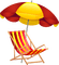 Зонт и шезлонг - png gratis GIF animasi