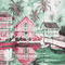soave background animated vintage  pink green - 免费动画 GIF 动画 GIF