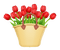 Flowers. Tulip. Red. Basket. Leila - Free PNG Animated GIF