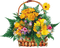 корзина цветов - бесплатно png анимированный гифка