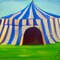 Blue and Yellow Circus Tent - nemokama png animuotas GIF