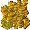 habbo stacks of coins and gold pixel art - GIF animado grátis Gif Animado