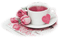 soave deco tea cup vintage flowers rose pink green - Free PNG Animated GIF
