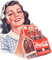soave woman vintage pin up coca cola summer - gratis png animeret GIF