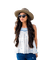 dolceluna woman summer hat fashion - Free PNG Animated GIF