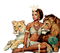 fantasy woman and lions nataliplus - PNG gratuit GIF animé