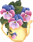 Bouquet Pansies - GIF animasi gratis GIF animasi