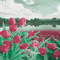 soave background animated vintage flowers field - Animovaný GIF zadarmo animovaný GIF