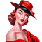 kikkapink vintage woman fashion hat - png gratis GIF animasi