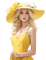 Woman in yellow. Hat. Leila - GIF animé gratuit