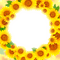 Sunflowers.Frame.Yellow - By KittyKatLuv65 - Free PNG Animated GIF