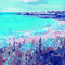 dolceluna sea beach flowers  animated background - GIF animado gratis GIF animado