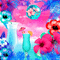DI / BG.anim.summer.flowers.pink..idca - GIF animasi gratis GIF animasi