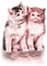 kikkapink couple cat vintage - png gratis GIF animasi