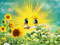 Sunny Sunflower Art - GIF animé gratuit GIF animé