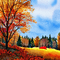 kikkapink autumn forest background painting - png gratis GIF animado