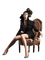 Kaz_Creations Woman Femme Sitting On Chair - gratis png geanimeerde GIF