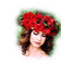 Rena Flower Woman Blumen Frau Face - PNG gratuit GIF animé