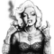 Rena Marilyn Gangster Frau black white - zdarma png animovaný GIF