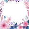spring watercolor flowers frame