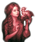 Y.A.M._Fantasy woman dragon red - Free PNG Animated GIF