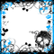 Emo Skull Frame Blue Aqua - bezmaksas png animēts GIF