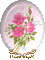 pink rose in glass - GIF animé gratuit GIF animé