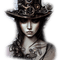kikkapink gothic woman steampunk hat - Free PNG Animated GIF