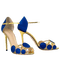 kikkapink deco fashion shoes blue gold - PNG gratuit GIF animé