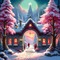 ♥❀❀❀❀ sm3 landscape winter snow pink - png gratis GIF animasi