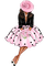 Woman Hat Pink Black Flower - Bogusia - png gratis GIF animasi