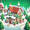 Animal Crossing House Retro Christmas - Animovaný GIF zadarmo animovaný GIF