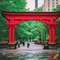 Japanese Arch in Central Park - png gratis GIF animasi