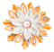 Pearl.Fabric.Flower.White.Orange - PNG gratuit GIF animé