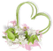 vert coeur fleur deco green heart deco flowers - PNG gratuit GIF animé