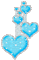 Ladybird - Blue hearts - Безплатен анимиран GIF анимиран GIF