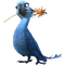 Kaz_Creations Bird-Blue - zadarmo png animovaný GIF