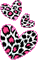 pink cheetah print hearts - Nemokamas animacinis gif animuotas GIF