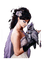 woman with owl bp - kostenlos png Animiertes GIF